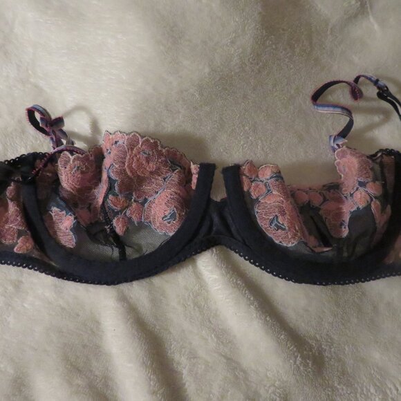 Victoria's Secret Blue Sequin Balconette  34B - Picture 3 of 5